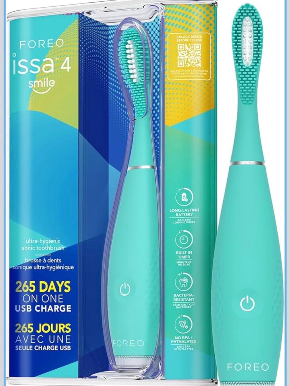 FOREO ISSA 4 Smile Sonic Toothbrush - Aqua Teal
